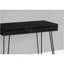 Bureau d'ordinateur, bureau personnel, ordinateur portable, installation à gauche, à droite, tiroirs de rangement, L 40 po, travail, stratifié noir, métal noir, contemporain, moderne-1362649103