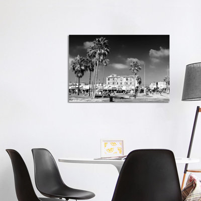 Black California Series - Venice Beach - Wrapped Canvas Print