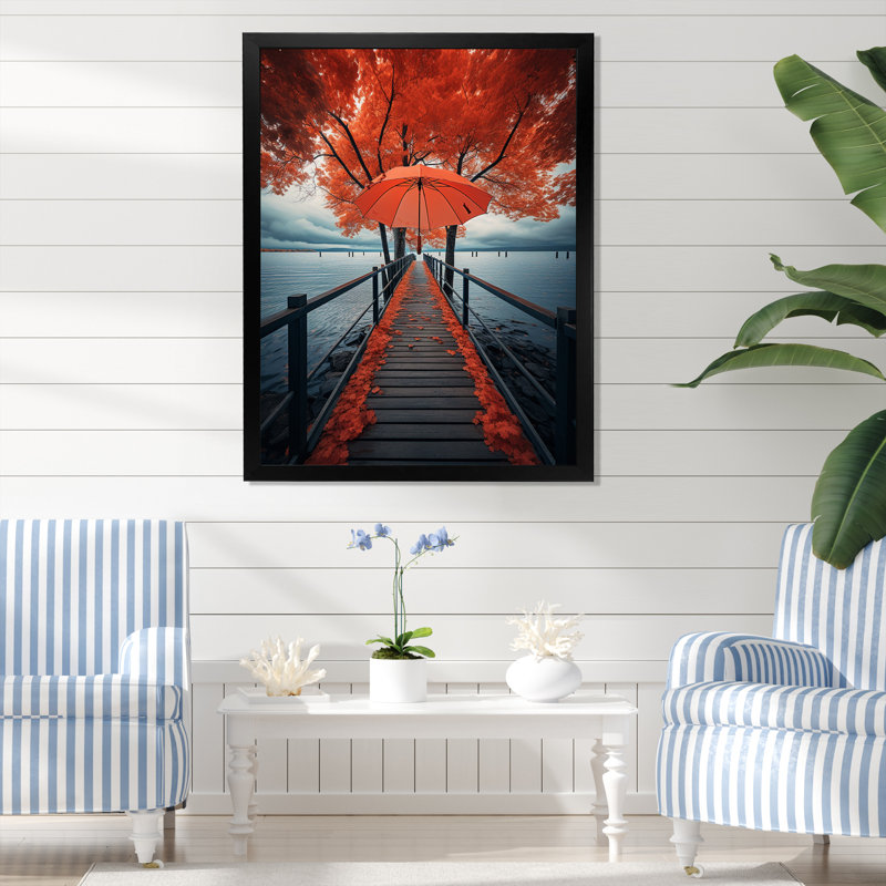 «Pier Piers Embrace II», reproduction sur toile, H 40 po x l 30 po x P 1,5 po, Cadre photo noir