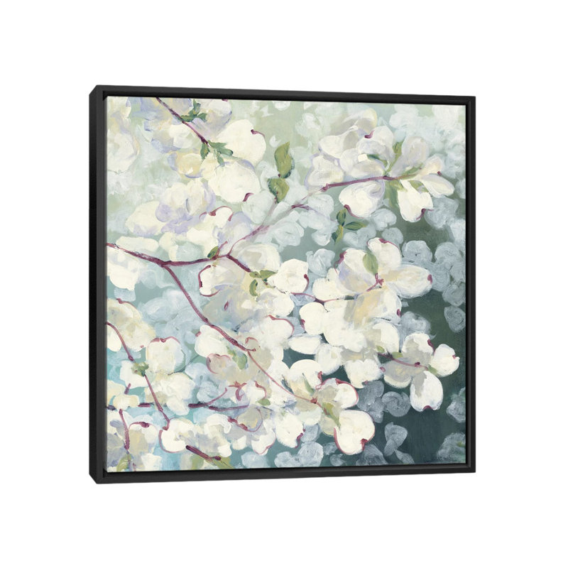«Magnolia Delight» par Julia Purinton, reproduction sur toile tendue sur châssis, H 18 po x l 18 po x P 1,5 po, Pas de tapis