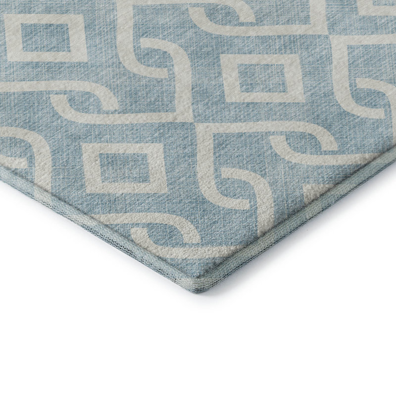 Tapis de qualité supérieure lavable à la machine Cerrito Sky, Tapis de couloir 2 pi 3 po x 7 pi 6 po