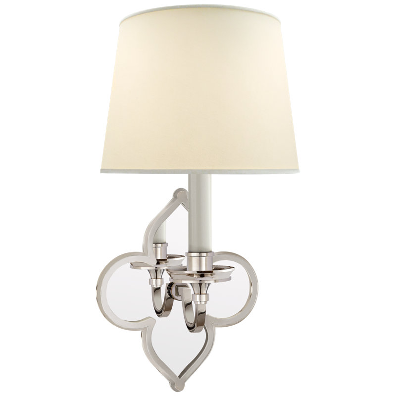 Alexa Hampton Lana Single Sconce, Polished Nickel