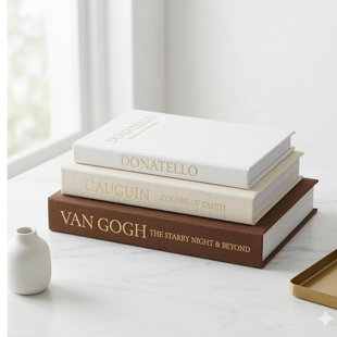 Ensemble de 3 boîtes à faux livres vintage en lin, faux livres brun et blanc avec compartiment secret pour décoration de table basse de style campagnard