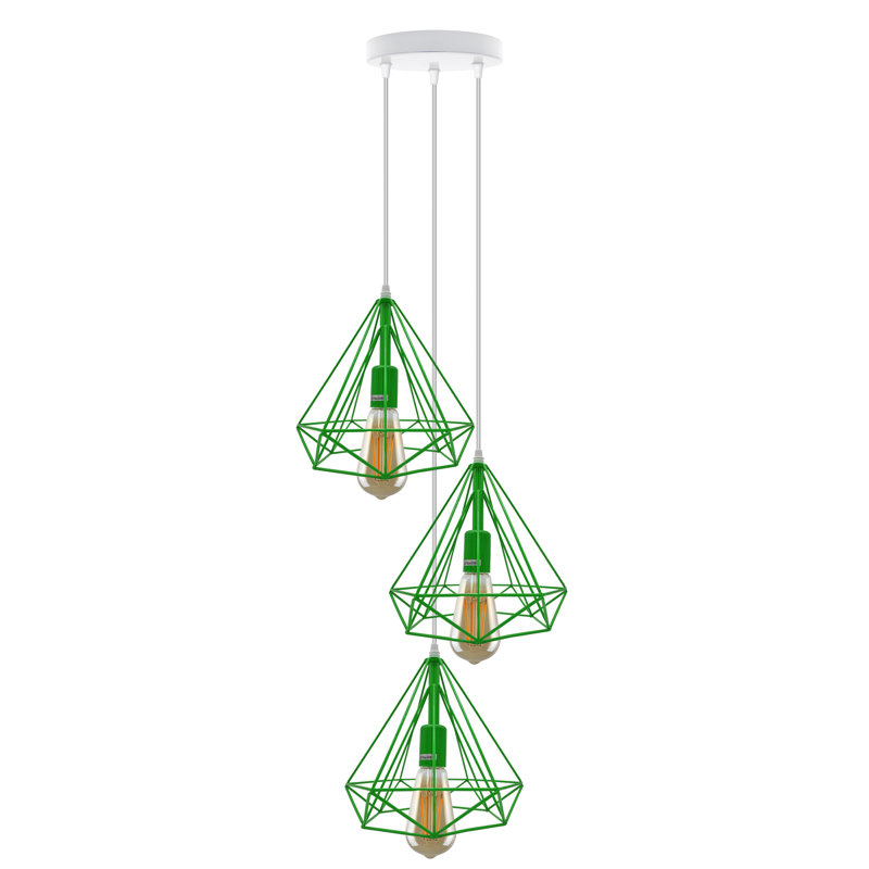 Ambreia 3 - Light Cluster Pendant, Green