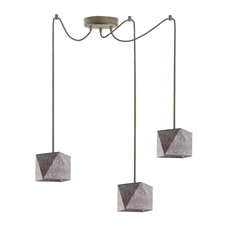 Carnevale 3 - Light Cluster Pendant, Light Violet, Silver