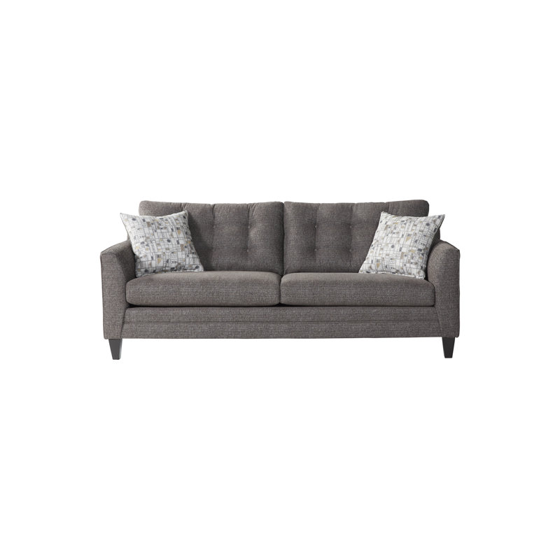 Canapé-lit rembourré 81,5 po Beversley, Polyester 100 % gris foncé