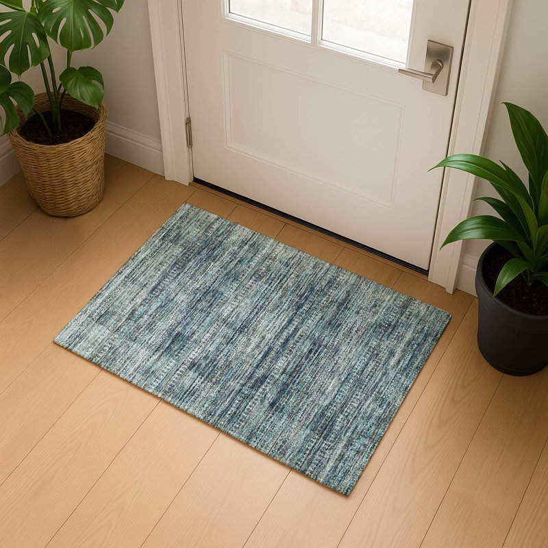 Premium Machine Washable Pinkston Stripes Rug, Rectangle 1'8" x 2'6"