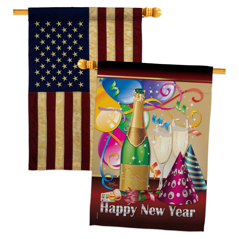 Drapeau de maison à 2 côtés en polyester / mélange de polyester 40 x 28 po