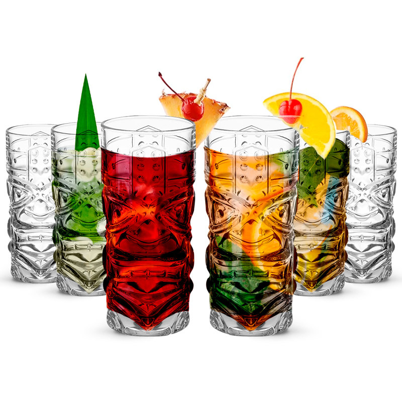 Verres transparents Tiki, - 450 ML