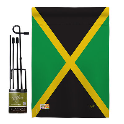 « jamaïque of the world », ensemble de 2 faces verticales en polyester 1 face 7 x 1 pi