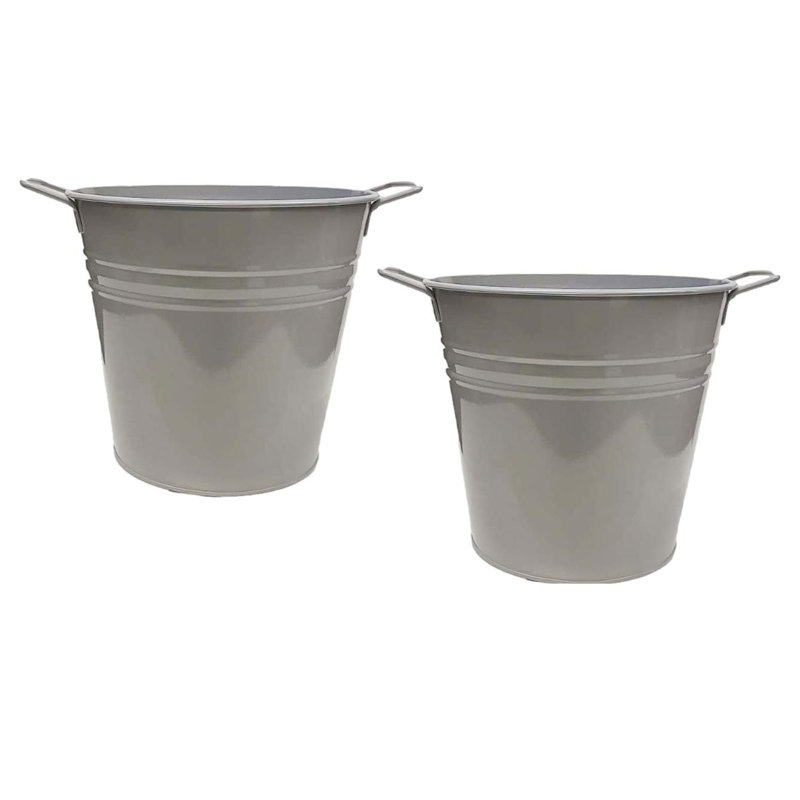 Ensemble de pots à fleurs 2 pièces Maynard, Argent