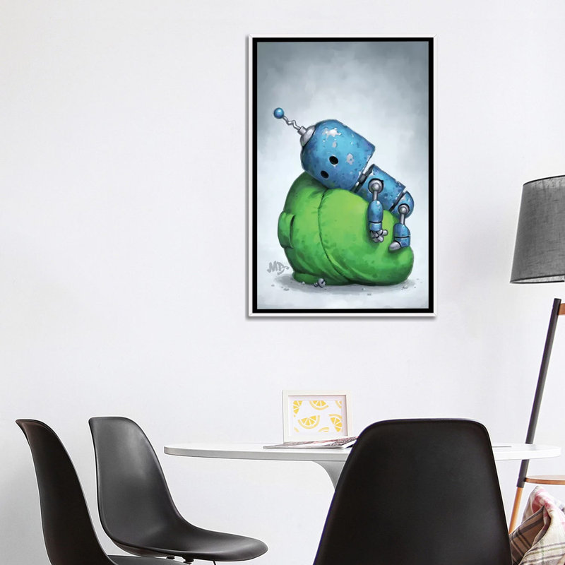 Pile faible par Matt Dixon-impression, Pas de tapis, H 40 po x l 26 po x P 1,5 po, Toile blanche encadrée