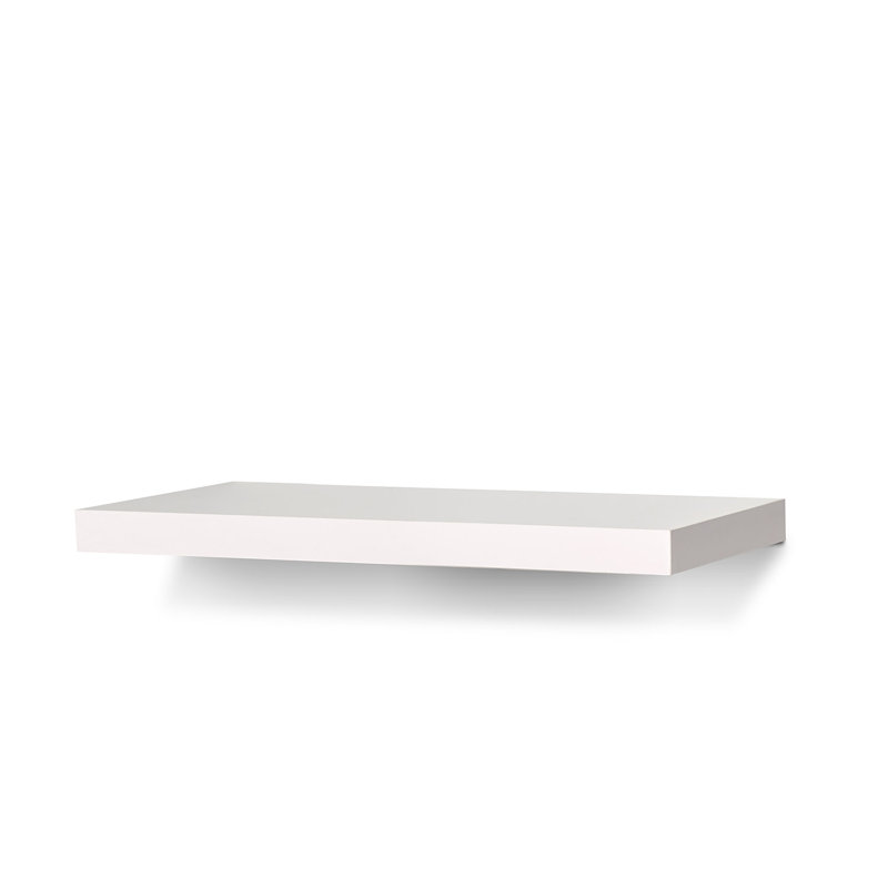 Drumheller Plastic / Acrylic Floating Shelf, 1.5" H x 24" W x 10" D, White