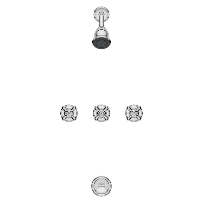 Handle Tub and Shower Dual Function Ceramic Disk Faucet Trim