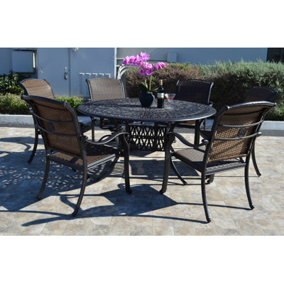 Abelio Round 6 - Person 60" Long Dining Set by Bloomsbury Market