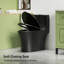 Toilette une pièce Alvantor, puissante toilette allongée à double chasse 1,1 / 1,6 GPF, réservoir à bouton, siège à fermeture douce - noir