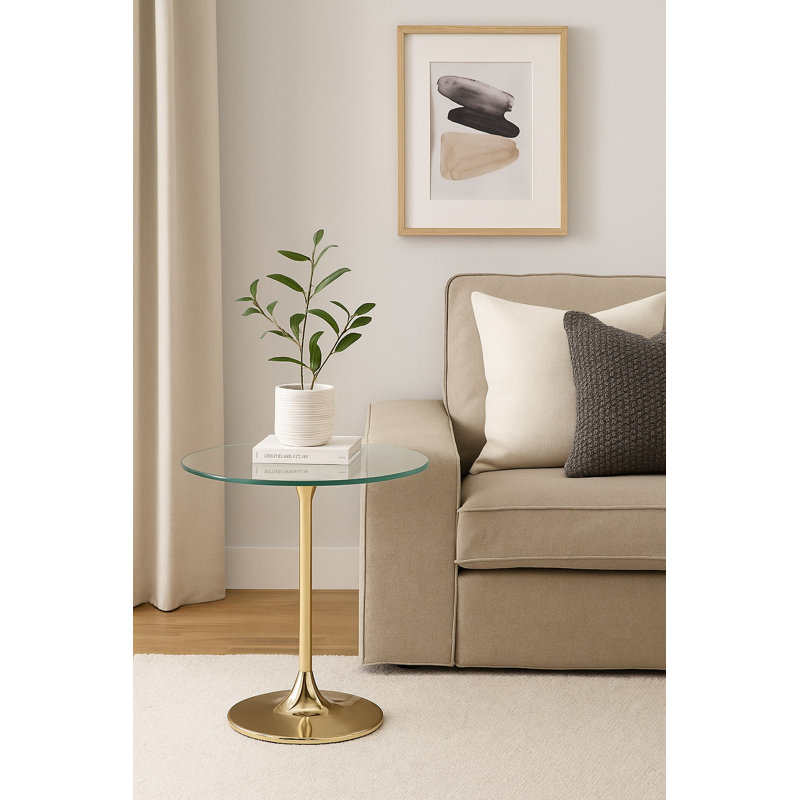 Pedestal End Table