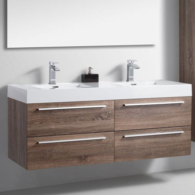 Ensemble de meuble-lavabo double 57 po Sofia