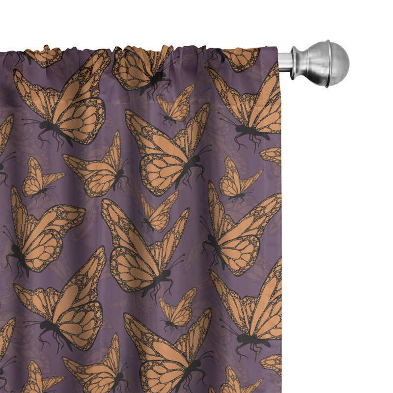 Rideaux 4 panneaux East Urban Home, L 56 po x L 63 po