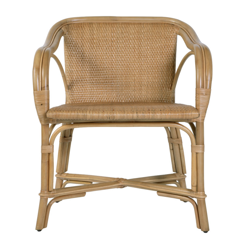 Portofino 18,75 po Fauteuil en rotin à hauteur de siège brun naturel, Brun naturel