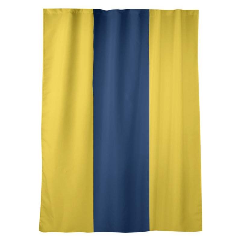 Panneau de rideau simple occultant avec passe-tringle Detroit basketball, Bleu et noir, L 84 po x H 53 po