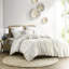 Housse de couette en coton double / grand avec chenille - motifs géométriques, lavable à la machine, motifs de literie chauds et confortables, douillette, 1 et 2 taies décoratives, lavable-116011415-116011413