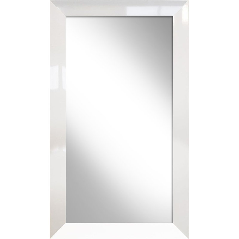 Faynett Flat Mirror, 115 cm H x 65 cm W, White
