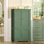 Armoire de rangement avec 4 portes, grand garde-manger de cuisine de 43 pouces avec 6 tablettes réglables, armoire autoportante pour le salon, la salle à manger, la salle de bain, style campagnard
