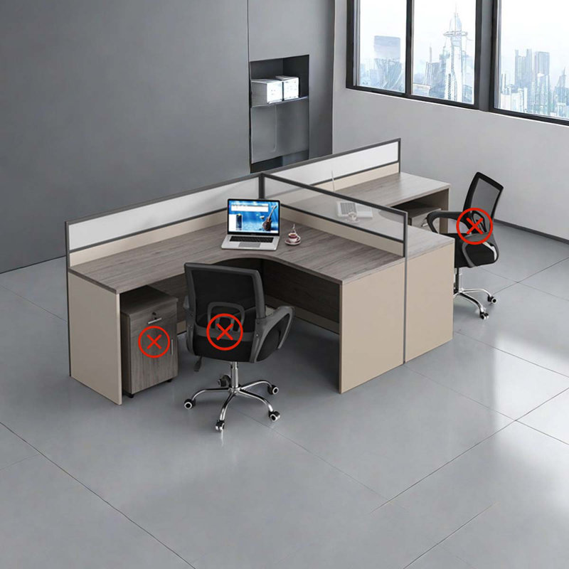 Executive desk Multiple desk Partition Desk, 43.3" H x 110.24" W x 47.24" D 