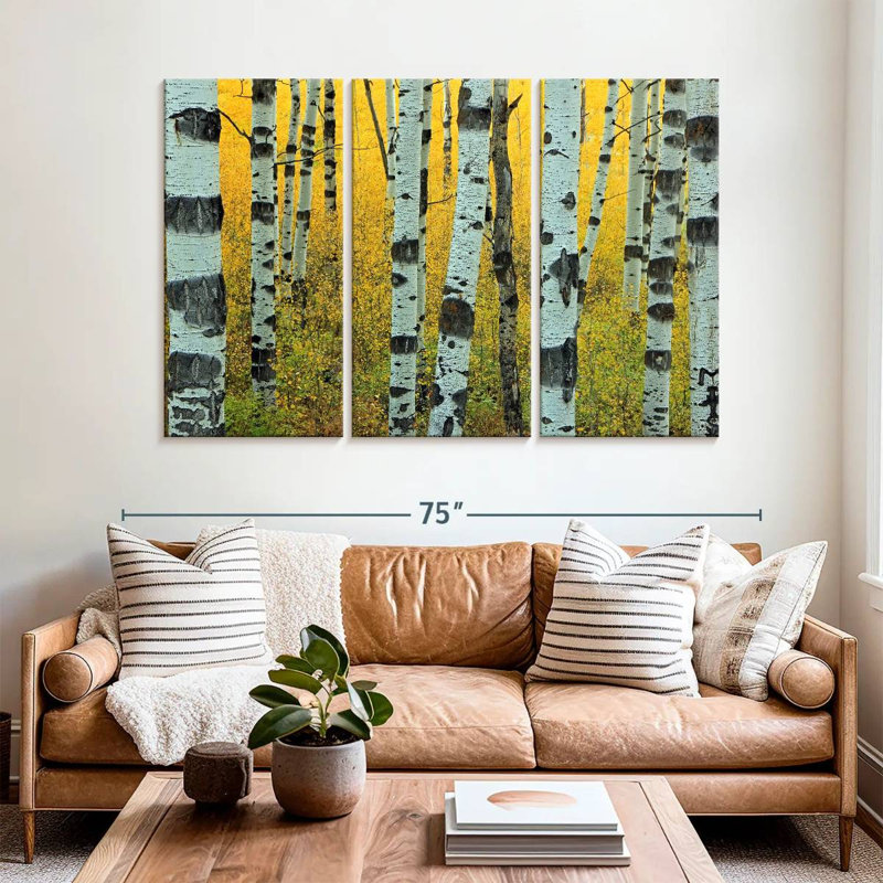 Harnek Abstract Aspen Tree, 42" H x 65" W