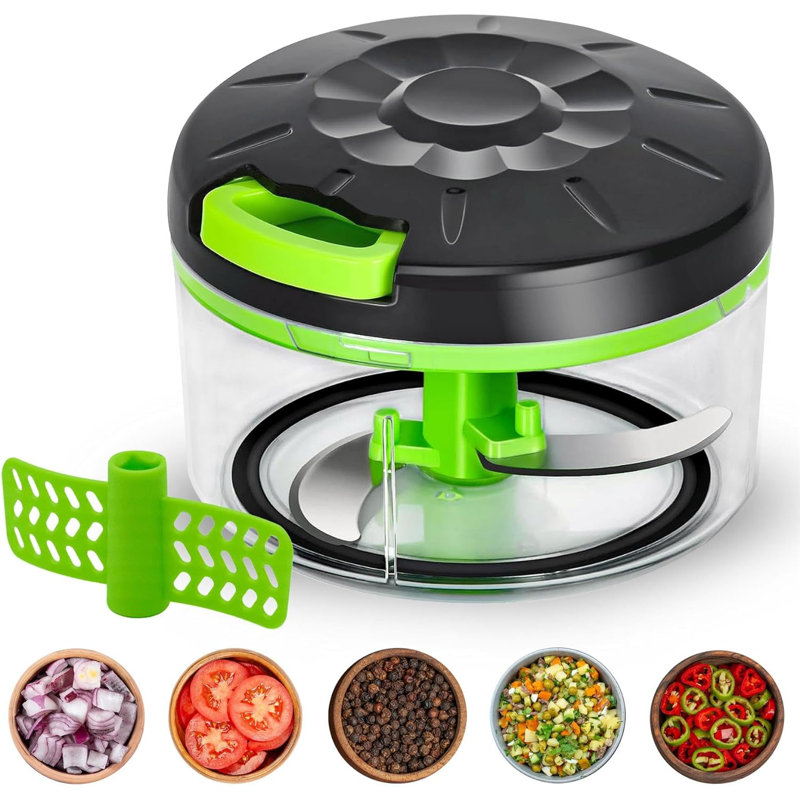 Mantraraj Hand Food Chopper With Pull String, Chopper For Vegetables, Fruits, Nuts, Meat, Spices, Onion, Multipurpose Mixer Blender Manual Food Chopper