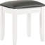Tabouret de meuble-lavabo moderne rembourré blanc brillant
