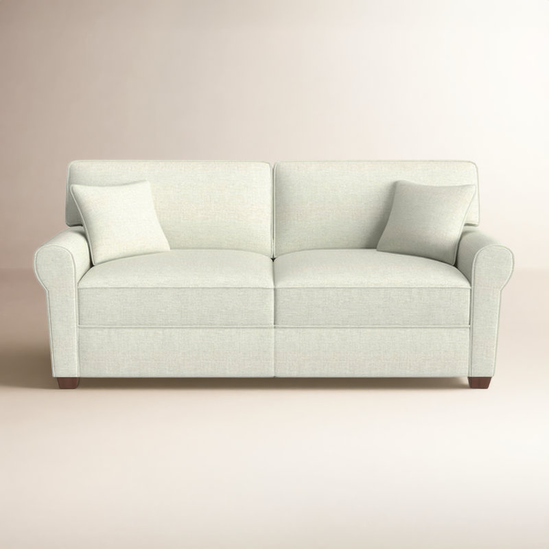 Shannon 36'' Upholstered Sleeper Sofa, Dark Walnut, Dove Grey Performance