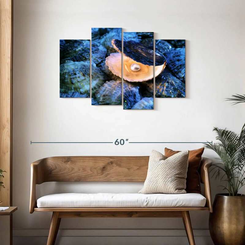 Brampt Natural Pearl Oyster, 27"H x 43"W