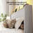 Upholstered Platform Bed With Wingback Headboard,  Bed Frame With Led Lights & Charging Station, Gray-752900946-752900947