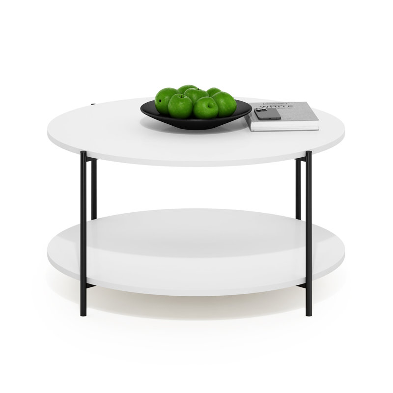 Dejerinett Four Leg Coffee Table, Plain White