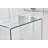 Transparent End Table,Tempered Clear Bent Glass SideTable