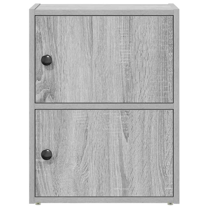 Bibliothèque compacte vidaXL, (2 tablettes) H 20,5 po x l 15,7 po x P 9,4 po, Gris Sonoma