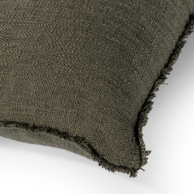 Coussin intérieur / extérieur Tarbett, Olive texturée, Carré