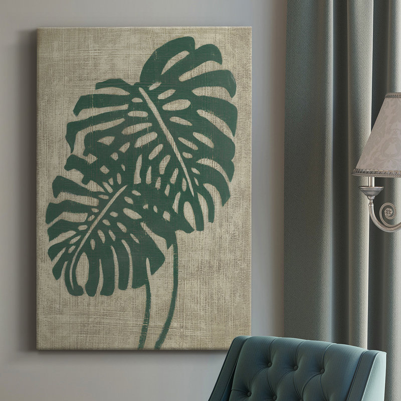 Rétro verdure I - peinture sur toile tendue, H 18 po x l 12 po x P 1,5 po