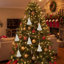 Ornements nordiques en forme d'arbre de Noël, ornements de Noël en macramé de coton avec frange