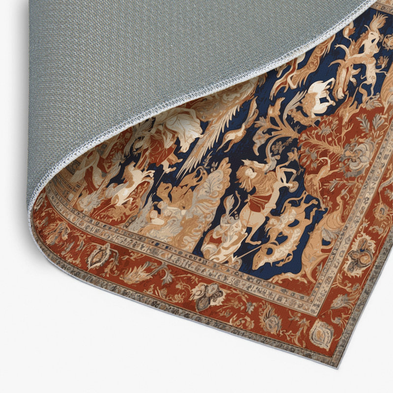Tapis d'intérieur et d'extérieur brun Persian, Rectangulaire 8 pi x 10 pi