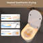 Toilette intelligente avec couvercle à ouverture automatique, chasse d'eau au pied, chasse d'eau à mise hors tension, fonctions de lavage du bidet, chauffage instantané, température et pression d'eau réglables, séchage à l'air chaud, siège chauffant, veilleuse et lumière ambiante RVB