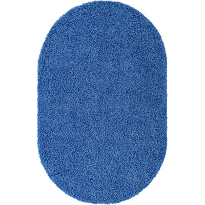 Tapis à poils longs Sybil - Bleu