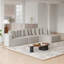 Ensemble de canapé modulaire en chenille de 131,1 pouces, canapé incurvé moderne en forme de nuage, comprenant 10 coussins, canapé d'angle en tissu de salon, canapé modulaire en L (méridienne droite)-928420809-928420808