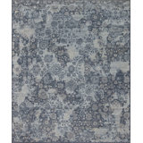 Avant-Garde Handmade Silk and Wool Floral and Abstract Area Rug
