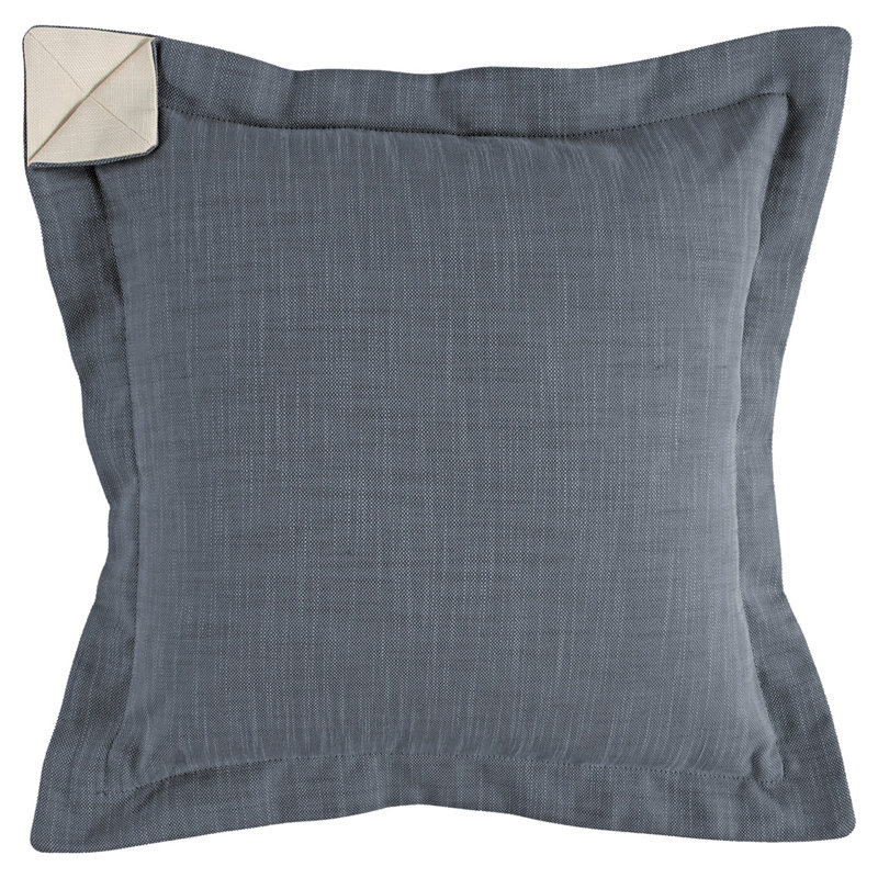 Rollo Slate Outdoor Throw Pillow, Square 20", Blue