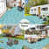 Geometric Reversible Plastic Outdoor Rug Yard Seaside Camping Large Mat