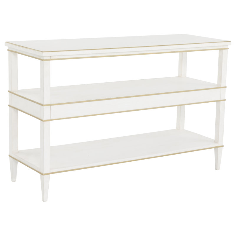 Camille Console Table, Linen/Antique Gold