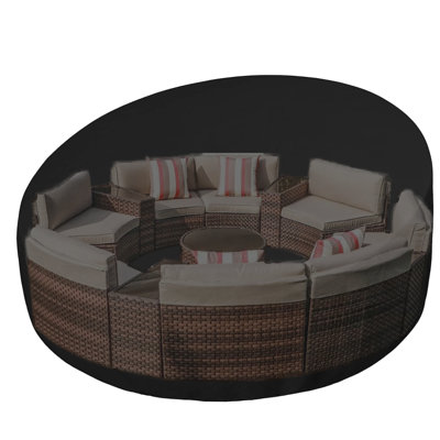 Outdoor Daybed Cover, Heavy Duty Waterproof Round Canopy Sofa Bed Cover